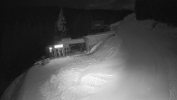 Modrá sjezdovka - dojezd k lanové dráze