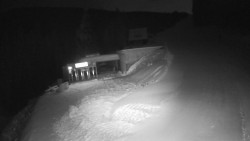 Modrá sjezdovka - dojezd k lanové dráze