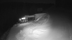 Modrá sjezdovka - dojezd k lanové dráze