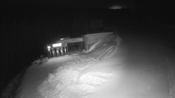 Modrá sjezdovka - dojezd k lanové dráze