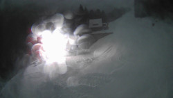 Modrá sjezdovka - dojezd k lanové dráze