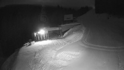 Modrá sjezdovka - dojezd k lanové dráze