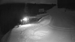 Modrá sjezdovka - dojezd k lanové dráze