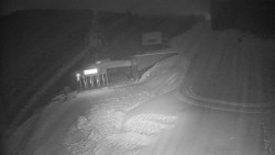 Modrá sjezdovka - dojezd k lanové dráze