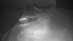 Modrá sjezdovka - dojezd k lanové dráze