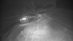 Modrá sjezdovka - dojezd k lanové dráze