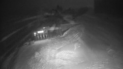 Modrá sjezdovka - dojezd k lanové dráze