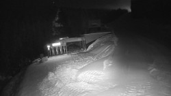 Modrá sjezdovka - dojezd k lanové dráze