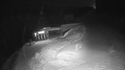 Modrá sjezdovka - dojezd k lanové dráze