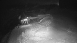 Modrá sjezdovka - dojezd k lanové dráze