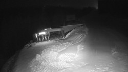 Modrá sjezdovka - dojezd k lanové dráze