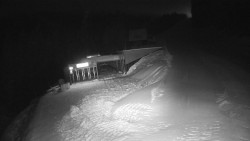 Modrá sjezdovka - dojezd k lanové dráze