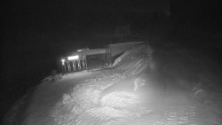 Modrá sjezdovka - dojezd k lanové dráze