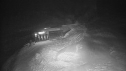 Modrá sjezdovka - dojezd k lanové dráze