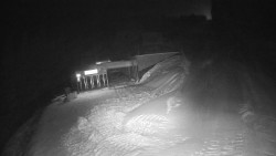 Modrá sjezdovka - dojezd k lanové dráze