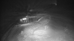 Modrá sjezdovka - dojezd k lanové dráze