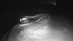 Modrá sjezdovka - dojezd k lanové dráze