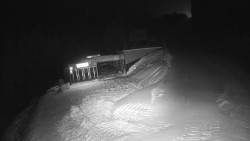 Modrá sjezdovka - dojezd k lanové dráze