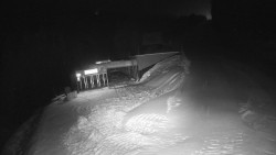 Modrá sjezdovka - dojezd k lanové dráze