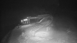 Modrá sjezdovka - dojezd k lanové dráze