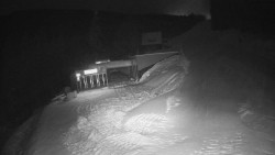 Modrá sjezdovka - dojezd k lanové dráze