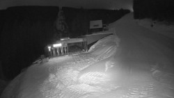 Modrá sjezdovka - dojezd k lanové dráze