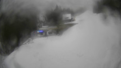 Modrá sjezdovka - dojezd k lanové dráze