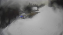 Modrá sjezdovka - dojezd k lanové dráze