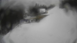 Modrá sjezdovka - dojezd k lanové dráze