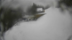 Modrá sjezdovka - dojezd k lanové dráze