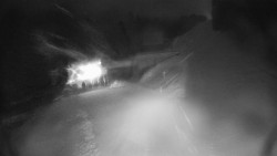 Modrá sjezdovka - dojezd k lanové dráze