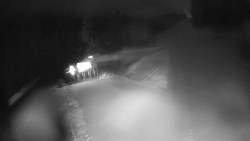 Modrá sjezdovka - dojezd k lanové dráze