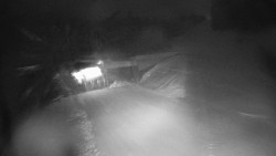 Modrá sjezdovka - dojezd k lanové dráze