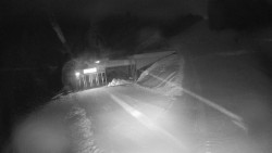 Modrá sjezdovka - dojezd k lanové dráze