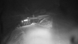 Modrá sjezdovka - dojezd k lanové dráze