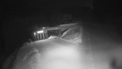 Modrá sjezdovka - dojezd k lanové dráze