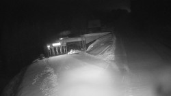 Modrá sjezdovka - dojezd k lanové dráze