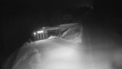 Modrá sjezdovka - dojezd k lanové dráze