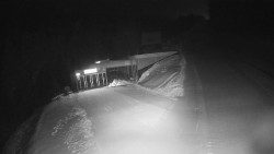 Modrá sjezdovka - dojezd k lanové dráze