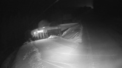 Modrá sjezdovka - dojezd k lanové dráze