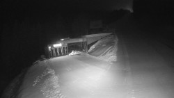 Modrá sjezdovka - dojezd k lanové dráze