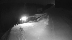 Modrá sjezdovka - dojezd k lanové dráze