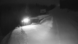 Modrá sjezdovka - dojezd k lanové dráze