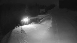 Modrá sjezdovka - dojezd k lanové dráze