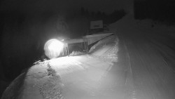 Modrá sjezdovka - dojezd k lanové dráze