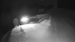 Modrá sjezdovka - dojezd k lanové dráze