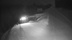 Modrá sjezdovka - dojezd k lanové dráze