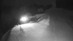 Modrá sjezdovka - dojezd k lanové dráze