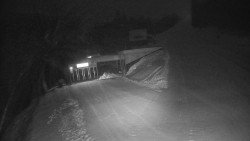 Modrá sjezdovka - dojezd k lanové dráze