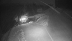 Modrá sjezdovka - dojezd k lanové dráze